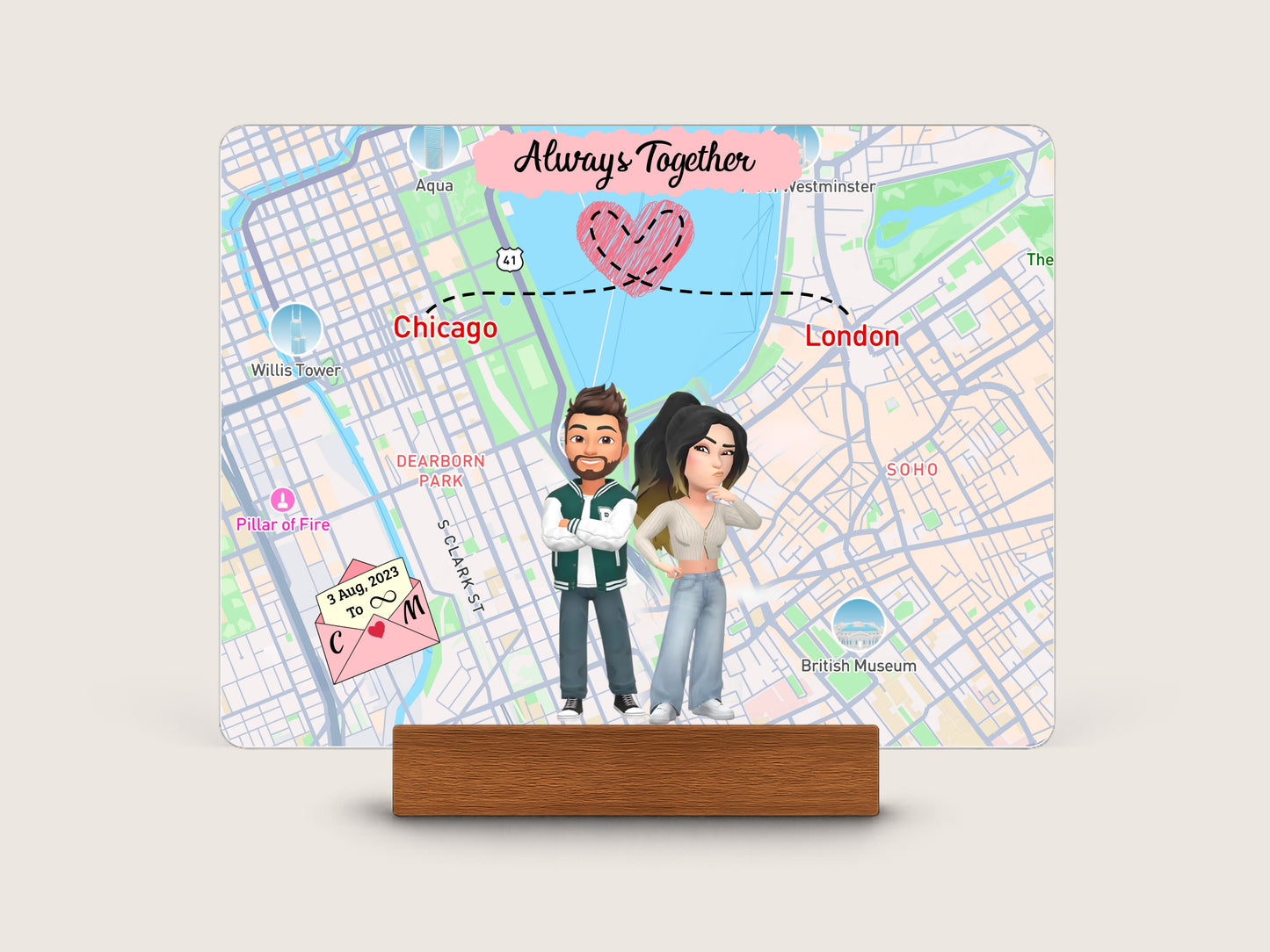 Forever Together – Personalized Couple Portrait Keepsake